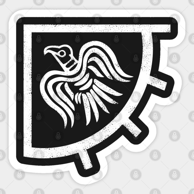 The raven banner Sticker by mailboxdisco